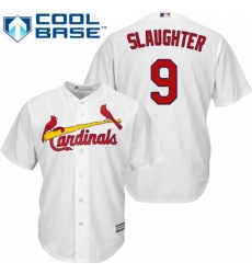 Youth Majestic St. Louis Cardinals #9 Enos Slaughter Replica White Home Cool Base MLB Jersey