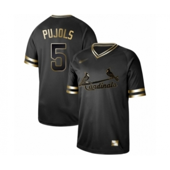 Men's St. Louis Cardinals #5 Albert Pujols Authentic Black Gold Fashion Baseball Jersey Men's St. Louis Cardinals #5 Albert Pujols Authentic Black Gold Fashion Baseball Jersey