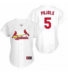 Women's Majestic St. Louis Cardinals #5 Albert Pujols Replica White MLB Jersey Women's Majestic St. Louis Cardinals #5 Albert Pujols Replica White MLB Jersey
