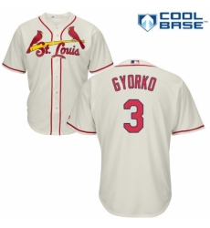 Youth Majestic St. Louis Cardinals #3 Jedd Gyorko Replica Cream Alternate Cool Base MLB Jersey Youth Majestic St. Louis Cardinals #3 Jedd Gyorko Replica Cream Alternate Cool Base MLB Jersey