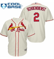 Men's Majestic St. Louis Cardinals #2 Red Schoendienst Replica Cream Alternate Cool Base MLB Jersey Men's Majestic St. Louis Cardinals #2 Red Schoendienst Replica Cream Alternate Cool Base MLB Jersey