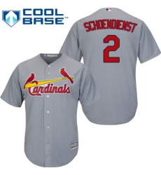 Men's Majestic St. Louis Cardinals #2 Red Schoendienst Replica Grey Road Cool Base MLB Jersey Men's Majestic St. Louis Cardinals #2 Red Schoendienst Replica Grey Road Cool Base MLB Jersey