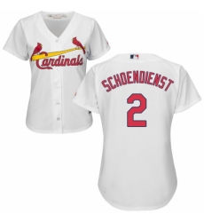 Women's Majestic St. Louis Cardinals #2 Red Schoendienst Replica White Home Cool Base MLB Jersey Women's Majestic St. Louis Cardinals #2 Red Schoendienst Replica White Home Cool Base MLB Jersey