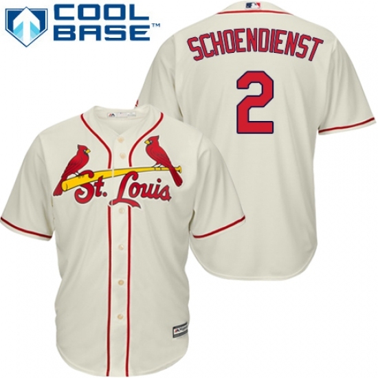 Youth Majestic St. Louis Cardinals #2 Red Schoendienst Replica Cream Alternate Cool Base MLB Jersey Youth Majestic St. Louis Cardinals #2 Red Schoendienst Replica Cream Alternate Cool Base MLB Jersey