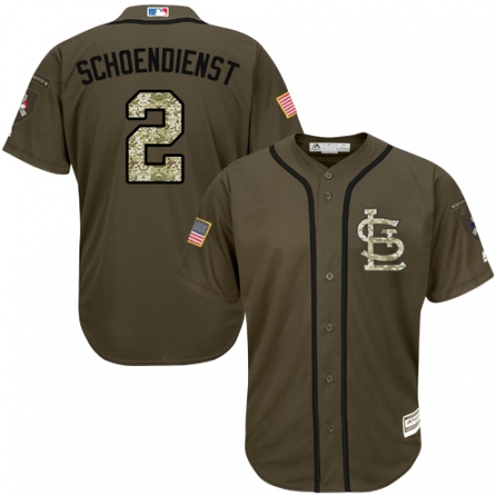 Youth Majestic St. Louis Cardinals #2 Red Schoendienst Replica Green Salute to Service MLB Jersey Youth Majestic St. Louis Cardinals #2 Red Schoendienst Replica Green Salute to Service MLB Jersey