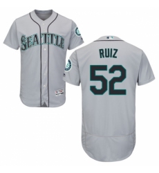 Men's Majestic Seattle Mariners #52 Carlos Ruiz Grey Flexbase Authentic Collection MLB Jersey