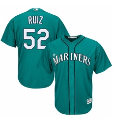 Men's Majestic Seattle Mariners #52 Carlos Ruiz Replica Teal Green Alternate Cool Base MLB Jersey