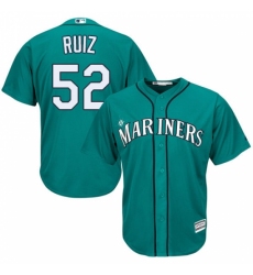 Youth Majestic Seattle Mariners #52 Carlos Ruiz Authentic Teal Green Alternate Cool Base MLB Jersey