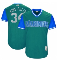 Men's Majestic Seattle Mariners #34 Felix Hernandez 