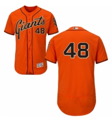 Men's Majestic San Francisco Giants #48 Pablo Sandoval Orange Flexbase Authentic Collection MLB Jersey