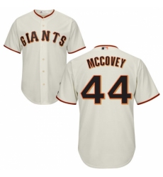 Men's Majestic San Francisco Giants #44 Willie McCovey Replica Cream Home Cool Base MLB Jersey