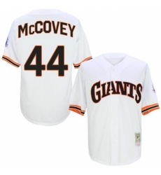 Men's Mitchell and Ness San Francisco Giants #44 Willie McCovey Authentic White 1989 Throwback MLB Jersey