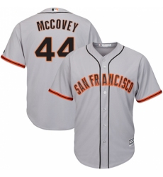 Youth Majestic San Francisco Giants #44 Willie McCovey Replica Grey Road Cool Base MLB Jersey