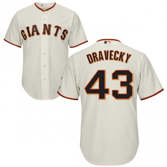 Men's Majestic San Francisco Giants #43 Dave Dravecky Replica Cream Home Cool Base MLB Jersey Men's Majestic San Francisco Giants #43 Dave Dravecky Replica Cream Home Cool Base MLB Jersey