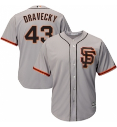 Men's Majestic San Francisco Giants #43 Dave Dravecky Replica Grey Road 2 Cool Base MLB Jersey Men's Majestic San Francisco Giants #43 Dave Dravecky Replica Grey Road 2 Cool Base MLB Jersey