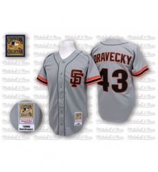 Men's Mitchell and Ness San Francisco Giants #43 Dave Dravecky Replica Grey Throwback MLB Jersey Men's Mitchell and Ness San Francisco Giants #43 Dave Dravecky Replica Grey Throwback MLB Jersey