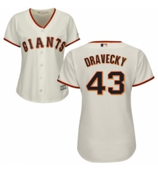 Women's Majestic San Francisco Giants #43 Dave Dravecky Replica Cream Home Cool Base MLB Jersey Women's Majestic San Francisco Giants #43 Dave Dravecky Replica Cream Home Cool Base MLB Jersey