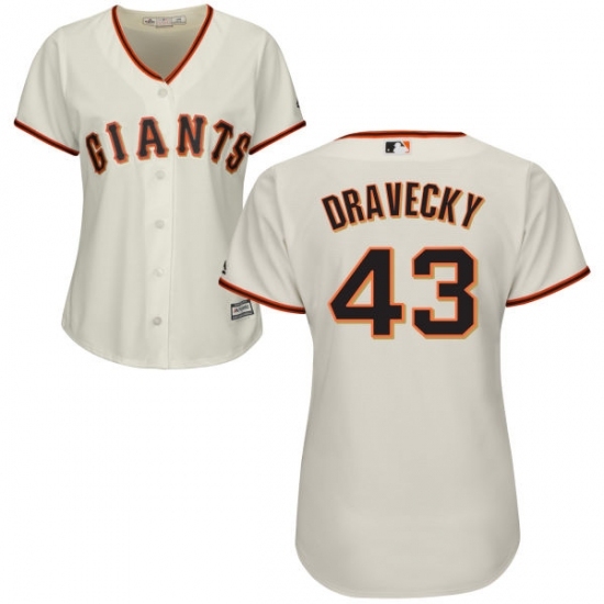 Women's Majestic San Francisco Giants #43 Dave Dravecky Replica Cream Home Cool Base MLB Jersey Women's Majestic San Francisco Giants #43 Dave Dravecky Replica Cream Home Cool Base MLB Jersey