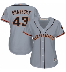 Women's Majestic San Francisco Giants #43 Dave Dravecky Replica Grey Road Cool Base MLB Jersey Women's Majestic San Francisco Giants #43 Dave Dravecky Replica Grey Road Cool Base MLB Jersey
