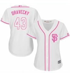 Women's Majestic San Francisco Giants #43 Dave Dravecky Replica White Fashion Cool Base MLB Jersey Women's Majestic San Francisco Giants #43 Dave Dravecky Replica White Fashion Cool Base MLB Jersey