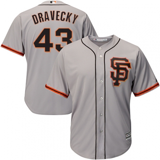 Youth Majestic San Francisco Giants #43 Dave Dravecky Replica Grey Road 2 Cool Base MLB Jersey Youth Majestic San Francisco Giants #43 Dave Dravecky Replica Grey Road 2 Cool Base MLB Jersey