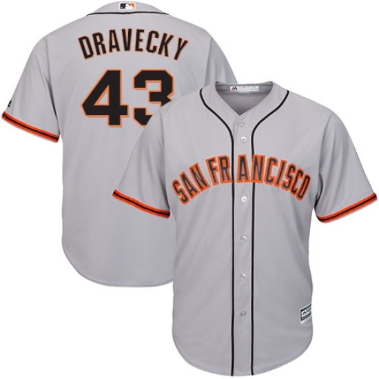 Youth Majestic San Francisco Giants #43 Dave Dravecky Replica Grey Road Cool Base MLB Jersey Youth Majestic San Francisco Giants #43 Dave Dravecky Replica Grey Road Cool Base MLB Jersey