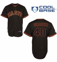 Men's Majestic San Francisco Giants #40 Madison Bumgarner Authentic Black Cool Base MLB Jersey