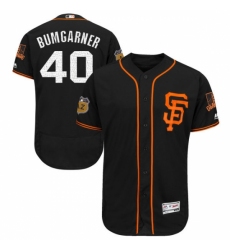 Men's Majestic San Francisco Giants #40 Madison Bumgarner Black 2017 Spring Training Authentic Collection Flex Base MLB Jersey