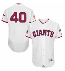 Men's Majestic San Francisco Giants #40 Madison Bumgarner White Fashion Stars & Stripes Flex Base MLB Jersey