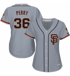 Women's Majestic San Francisco Giants #36 Gaylord Perry Replica Grey Road 2 Cool Base MLB Jersey Women's Majestic San Francisco Giants #36 Gaylord Perry Replica Grey Road 2 Cool Base MLB Jersey