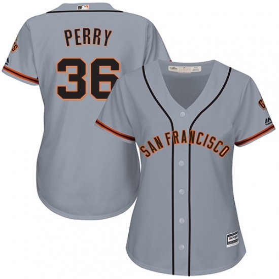 Women's Majestic San Francisco Giants #36 Gaylord Perry Replica Grey Road Cool Base MLB Jersey Women's Majestic San Francisco Giants #36 Gaylord Perry Replica Grey Road Cool Base MLB Jersey