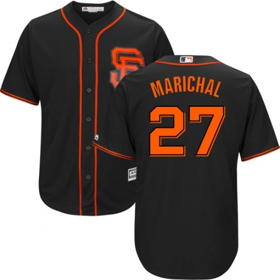 Men's Majestic San Francisco Giants #27 Juan Marichal Replica Black Alternate Cool Base MLB Jersey Men's Majestic San Francisco Giants #27 Juan Marichal Replica Black Alternate Cool Base MLB Jersey