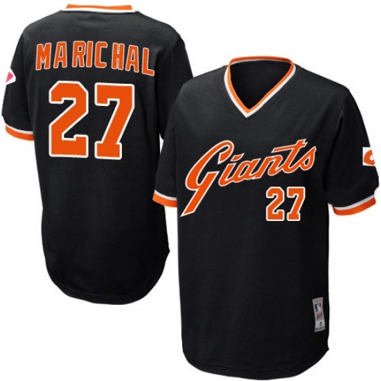 Men's Mitchell and Ness San Francisco Giants #27 Juan Marichal Replica Black Throwback MLB Jersey Men's Mitchell and Ness San Francisco Giants #27 Juan Marichal Replica Black Throwback MLB Jersey