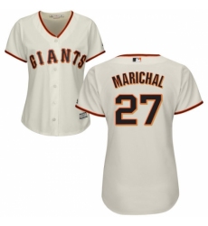 Women's Majestic San Francisco Giants #27 Juan Marichal Replica Cream Home Cool Base MLB Jersey