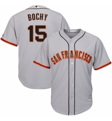 Men's Majestic San Francisco Giants #15 Bruce Bochy Replica Grey Road Cool Base MLB Jersey Men's Majestic San Francisco Giants #15 Bruce Bochy Replica Grey Road Cool Base MLB Jersey