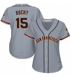 Women's Majestic San Francisco Giants #15 Bruce Bochy Replica Grey Road Cool Base MLB Jersey Women's Majestic San Francisco Giants #15 Bruce Bochy Replica Grey Road Cool Base MLB Jersey