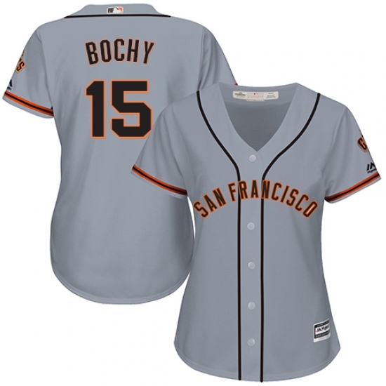 Women's Majestic San Francisco Giants #15 Bruce Bochy Replica Grey Road Cool Base MLB Jersey Women's Majestic San Francisco Giants #15 Bruce Bochy Replica Grey Road Cool Base MLB Jersey
