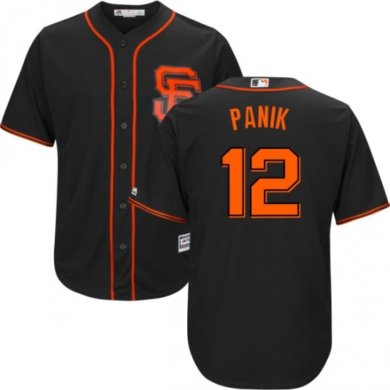 Men's Majestic San Francisco Giants #12 Joe Panik Replica Black 2015 Alternate Cool Base MLB Jersey Men's Majestic San Francisco Giants #12 Joe Panik Replica Black 2015 Alternate Cool Base MLB Jersey