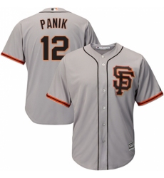 Men's Majestic San Francisco Giants #12 Joe Panik Replica Grey Road 2 Cool Base MLB Jersey Men's Majestic San Francisco Giants #12 Joe Panik Replica Grey Road 2 Cool Base MLB Jersey