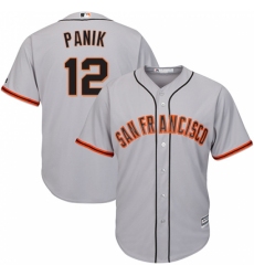 Men's Majestic San Francisco Giants #12 Joe Panik Replica Grey Road Cool Base MLB Jersey Men's Majestic San Francisco Giants #12 Joe Panik Replica Grey Road Cool Base MLB Jersey