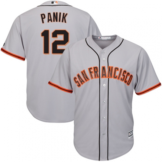 Men's Majestic San Francisco Giants #12 Joe Panik Replica Grey Road Cool Base MLB Jersey Men's Majestic San Francisco Giants #12 Joe Panik Replica Grey Road Cool Base MLB Jersey