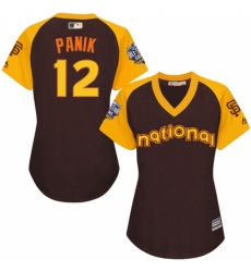 Women's Majestic San Francisco Giants #12 Joe Panik Authentic Brown 2016 All-Star National League BP Cool Base MLB Jersey Women's Majestic San Francisco Giants #12 Joe Panik Authentic Brown 2016 All-Star National League BP Cool Base MLB Jersey