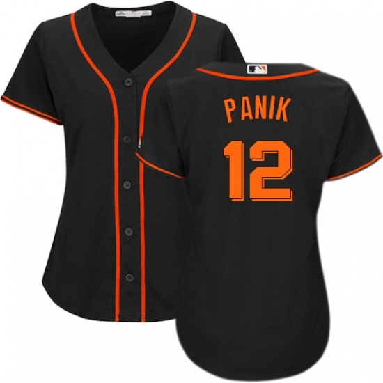 Women's Majestic San Francisco Giants #12 Joe Panik Replica Black Alternate Cool Base MLB Jersey Women's Majestic San Francisco Giants #12 Joe Panik Replica Black Alternate Cool Base MLB Jersey