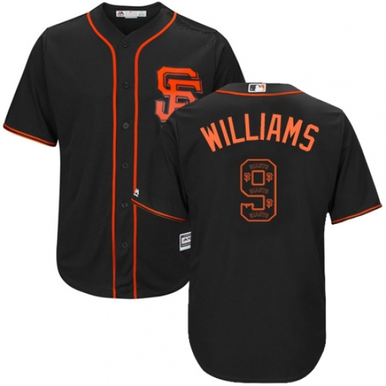 Men's Majestic San Francisco Giants #9 Matt Williams Authentic Black Team Logo Fashion Cool Base MLB Jersey Men's Majestic San Francisco Giants #9 Matt Williams Authentic Black Team Logo Fashion Cool Base MLB Jersey
