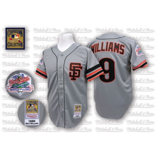 Men's Mitchell and Ness San Francisco Giants #9 Matt Williams Replica Grey Throwback MLB Jersey Men's Mitchell and Ness San Francisco Giants #9 Matt Williams Replica Grey Throwback MLB Jersey