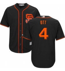 Men's Majestic San Francisco Giants #4 Mel Ott Replica Black Alternate Cool Base MLB Jersey Men's Majestic San Francisco Giants #4 Mel Ott Replica Black Alternate Cool Base MLB Jersey