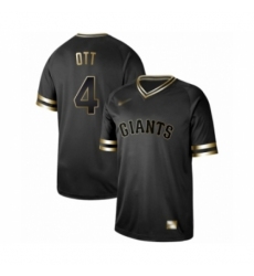Men's San Francisco Giants #4 Mel Ott Authentic Black Gold Fashion Baseball Jersey Men's San Francisco Giants #4 Mel Ott Authentic Black Gold Fashion Baseball Jersey