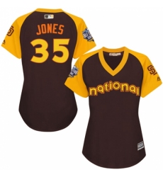 Women's Majestic San Diego Padres #35 Randy Jones Authentic Brown 2016 All-Star National League BP Cool Base Cool Base MLB Jersey