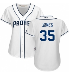 Women's Majestic San Diego Padres #35 Randy Jones Authentic White Home Cool Base MLB Jersey