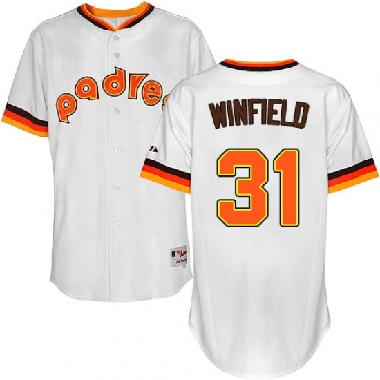 Men's Majestic San Diego Padres #31 Dave Winfield Replica White 1984 Turn Back The Clock MLB Jersey Men's Majestic San Diego Padres #31 Dave Winfield Replica White 1984 Turn Back The Clock MLB Jersey